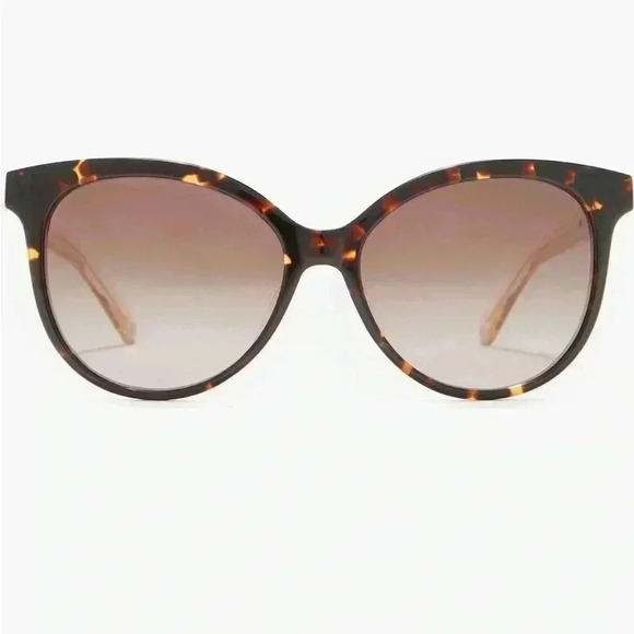 Kate Spade Kinsley 55mm Cat Eye Sunglasses in Dark Havana/Brown Gradient NWT - Picture 1 of 7